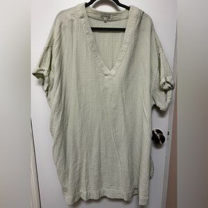 Wonderly | 4X | Light Green Short Dress With Pockets